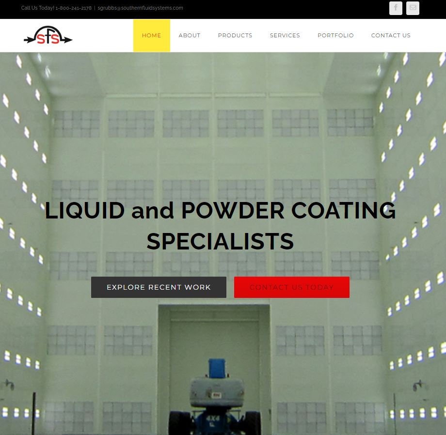 Southern Fluid Systems website preview