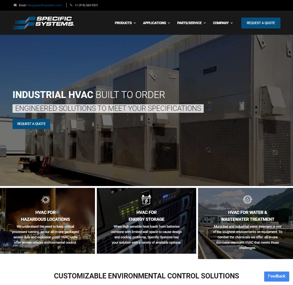 Specific Systems, Ltd. website preview