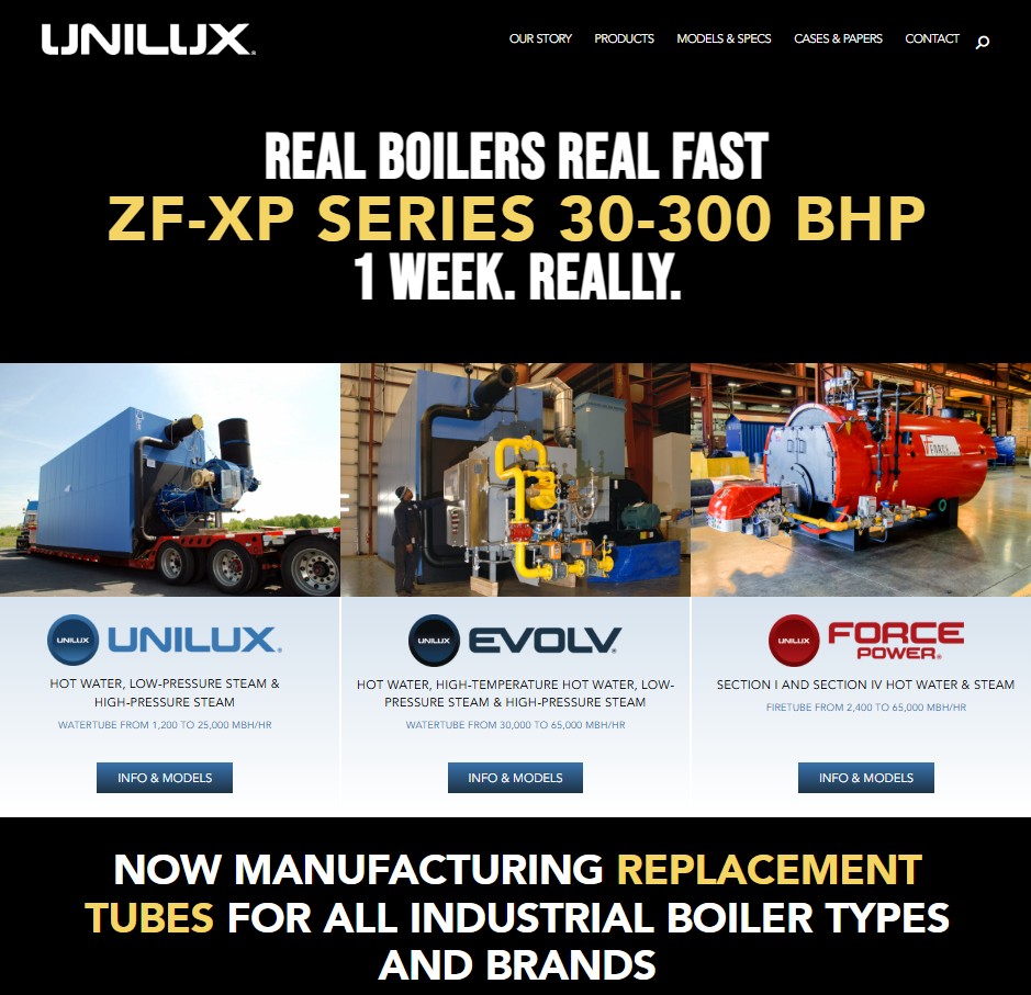 Unilux Advanced Manufacturing, LLC website preview