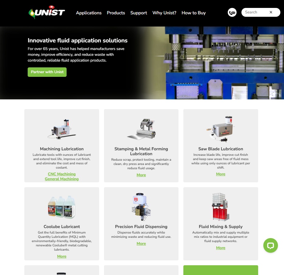 UNIST, Inc. website preview