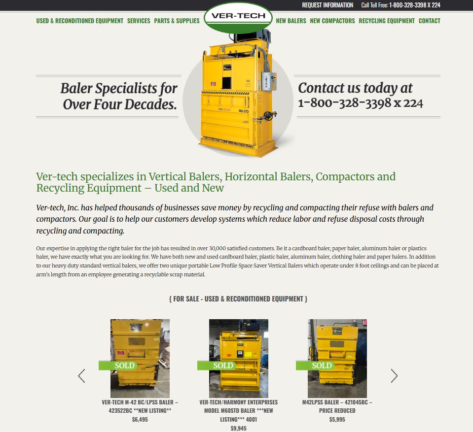 Ver-tech, Inc. website preview