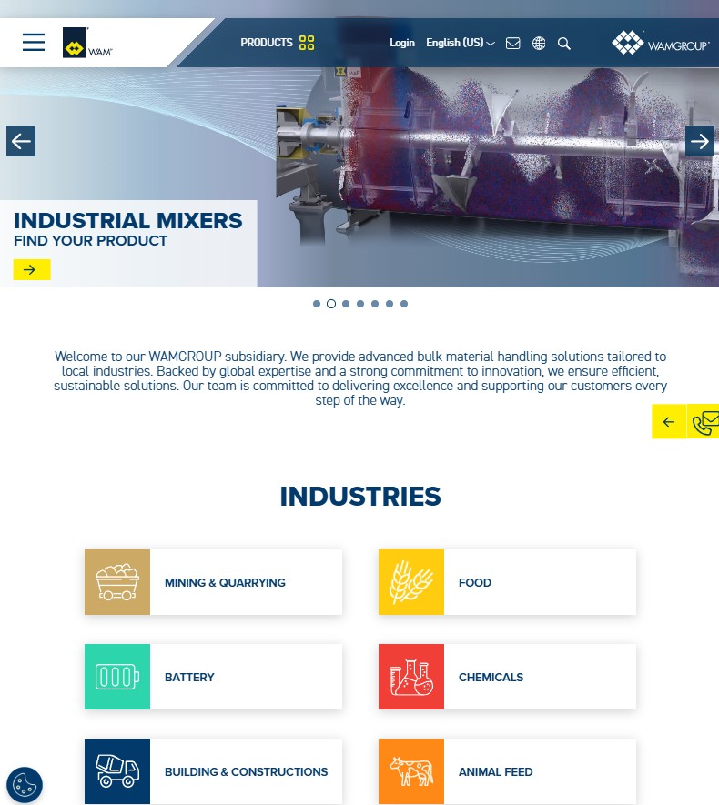 WAM&reg; Inc. website preview