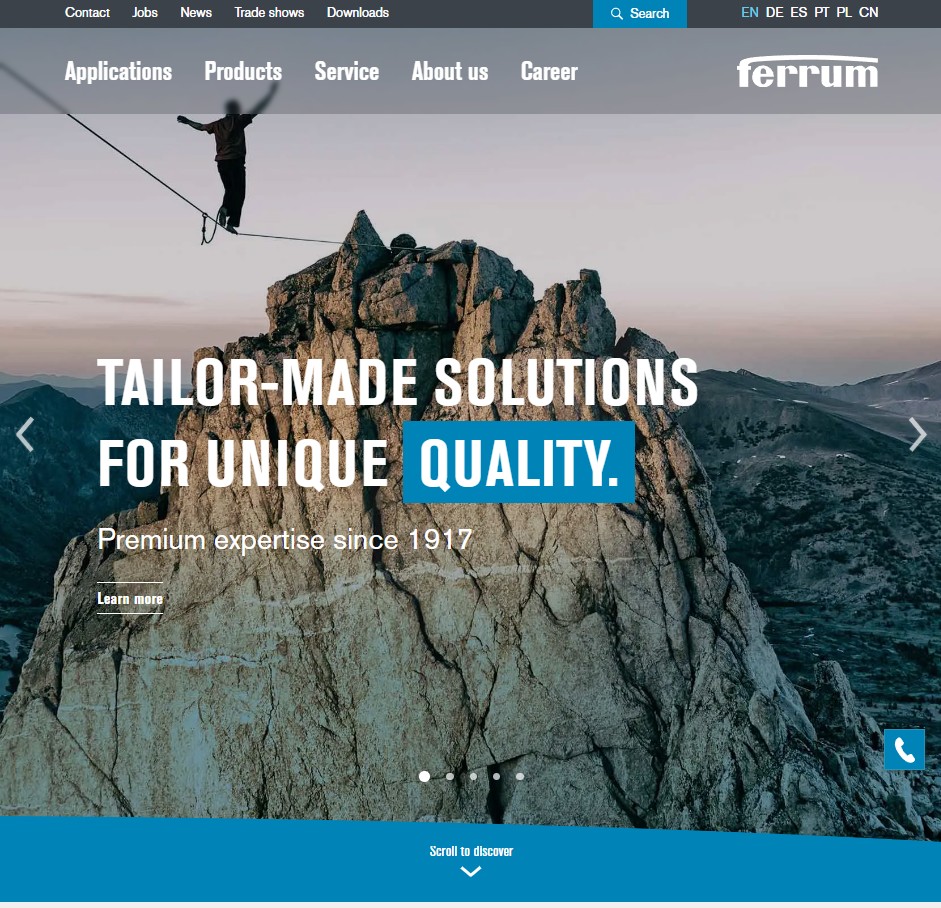 Ferrum, Inc. website preview