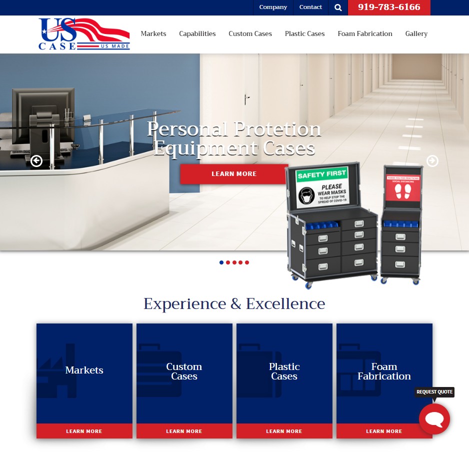U.S. Case website preview