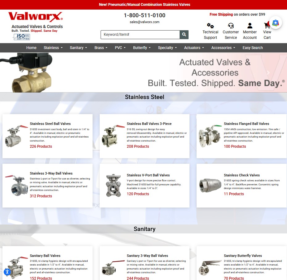 Valworx, Inc. website preview