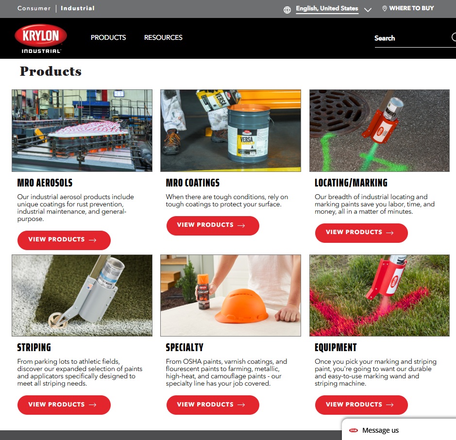Krylon Products Group website preview