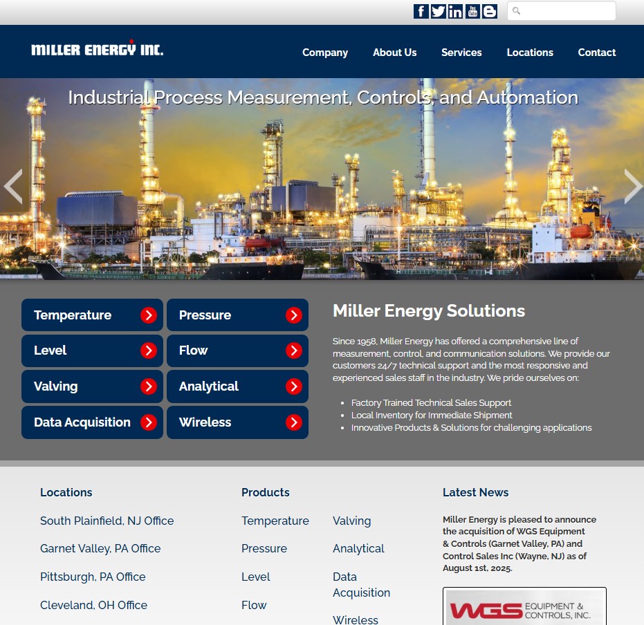 Miller Energy, Inc. website preview