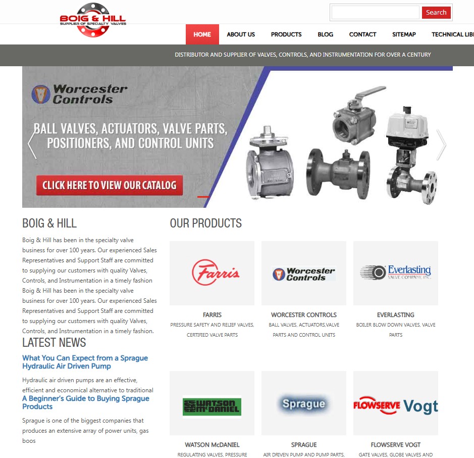 Boig & Hill, Inc. website preview