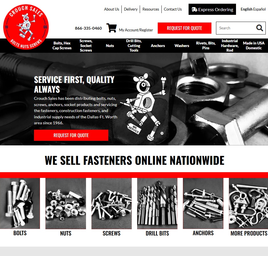 Crouch Sales Co., Inc. website preview