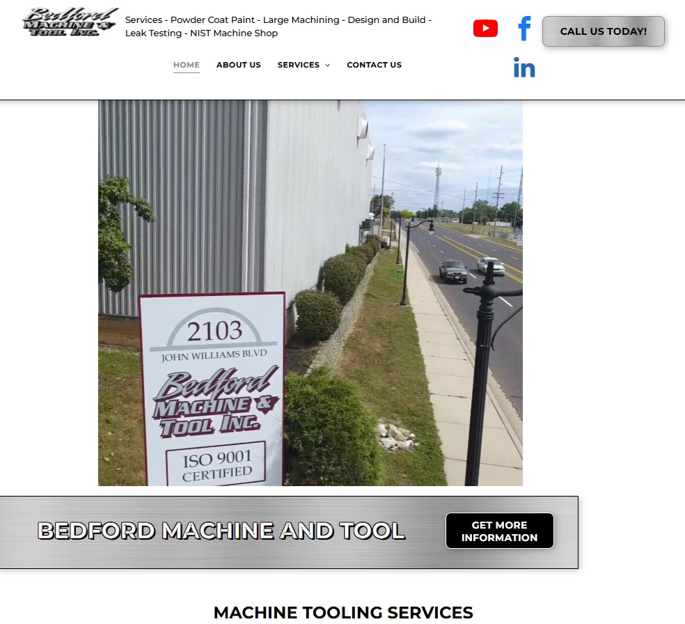 Bedford Machine & Tool, Inc website preview