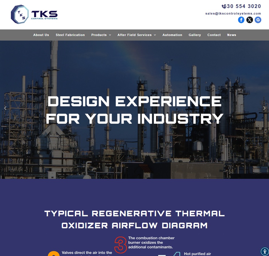 TKS Control Systems, Inc. website preview
