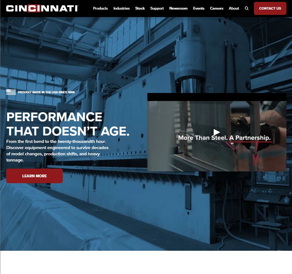 Cincinnati Incorporated website preview
