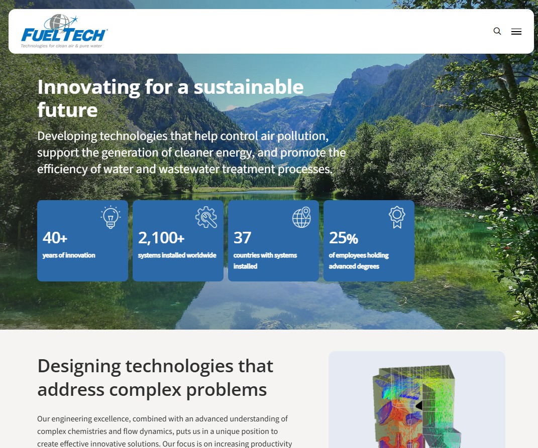 Fuel Tech, Inc. website preview