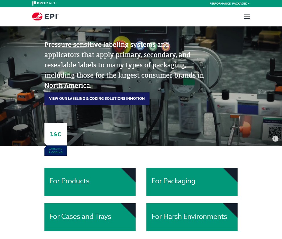 EPI Labelers website preview