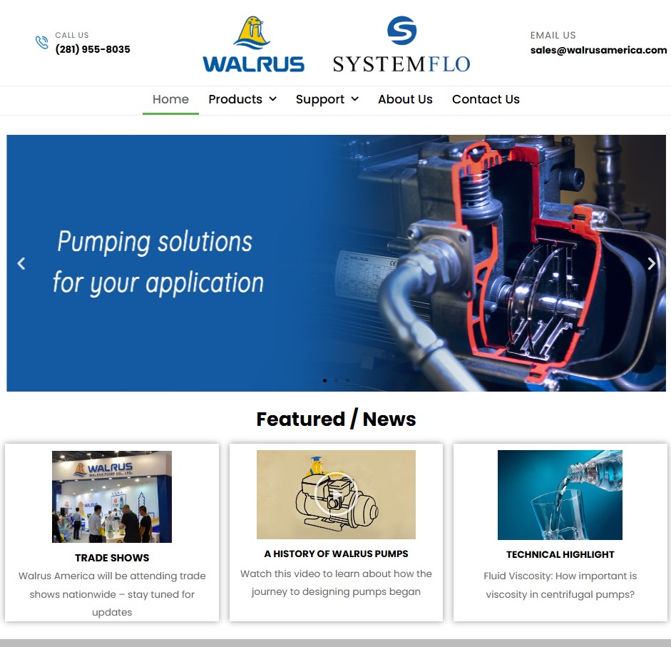 Walrus America Inc. website preview