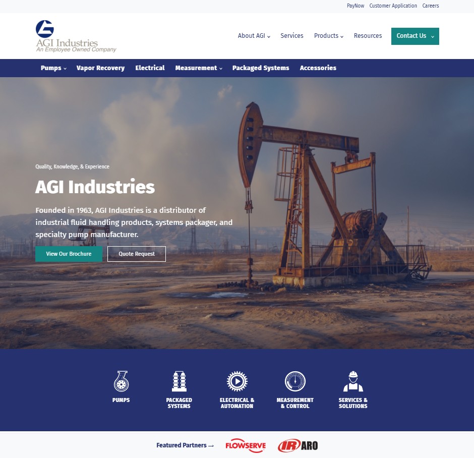 AGI Industries website preview
