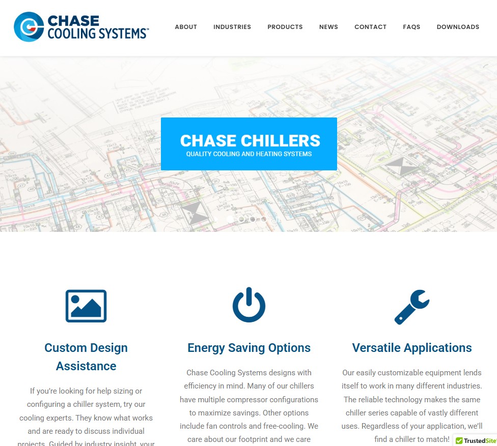 Chase Cooling Systems website preview