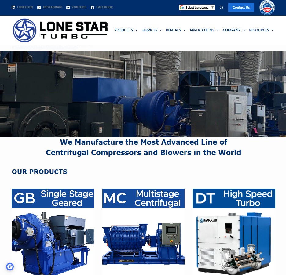 Lone Star Turbo website preview
