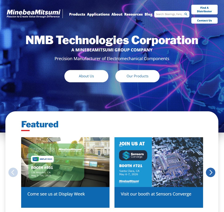 NMB Technologies Corporation website preview