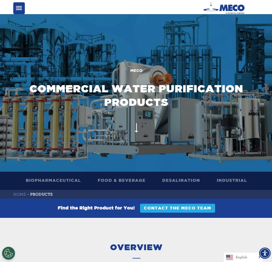 MECO website preview