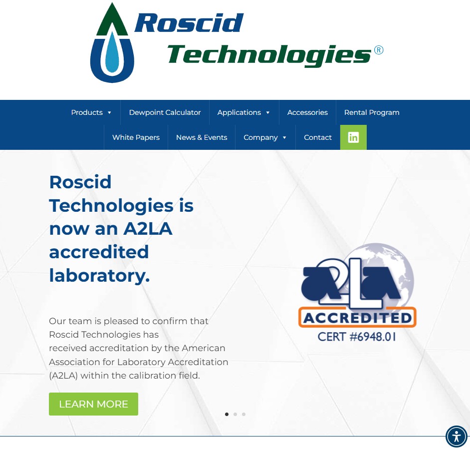 Roscid Technologies website preview