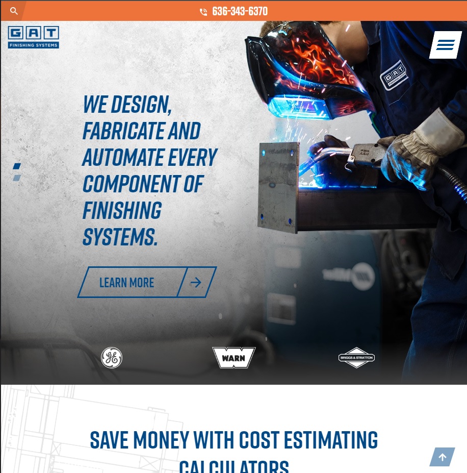 GAT Finishing Systems website preview