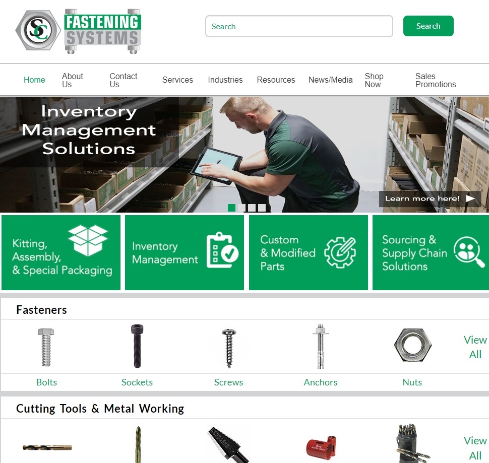 SC Fastening Systems, LLC. website preview